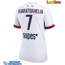 Paris Saint-Germain Khvicha Kvaratskhelia #7 Replica Away Shirt Ladies 2025-26 Short Sleeve